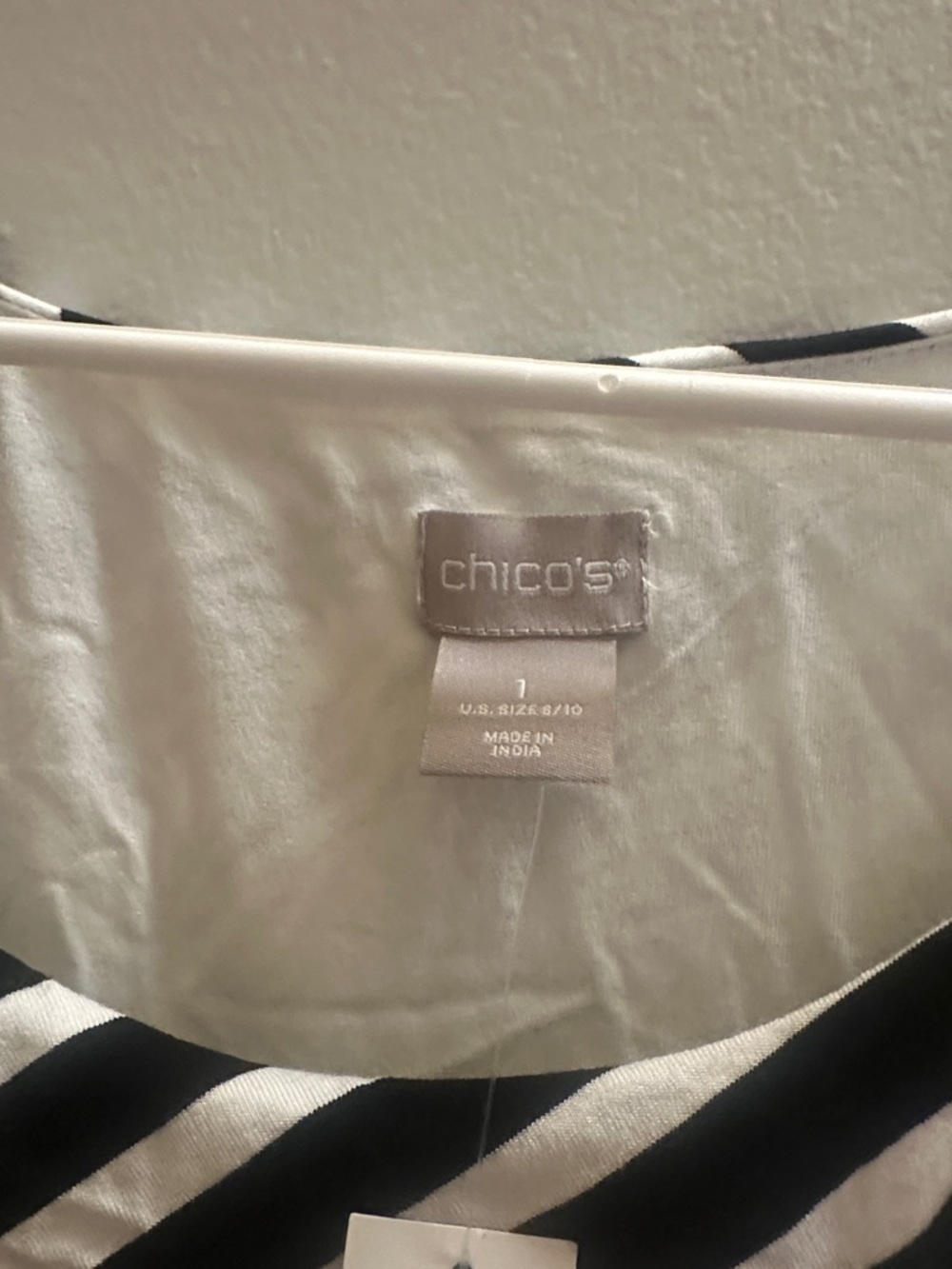 Chico's Black and White Diagonal Stripe Maxi Dress - Picture 3 of 4